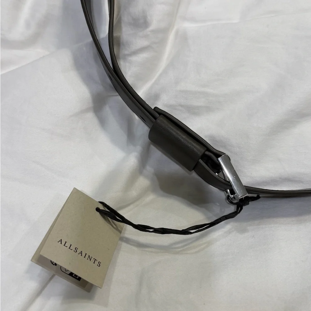 All Saints Frankie 3 in 1 Crossbody Belt Bag Silver Buckle Green NWT - Picture 6 of 17